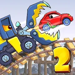 Скачать взломанную Car Eats Car 2 - Racing Game (Кар Еатс Кар 2)  [МОД Много монет] - последняя версия apk на Андроид