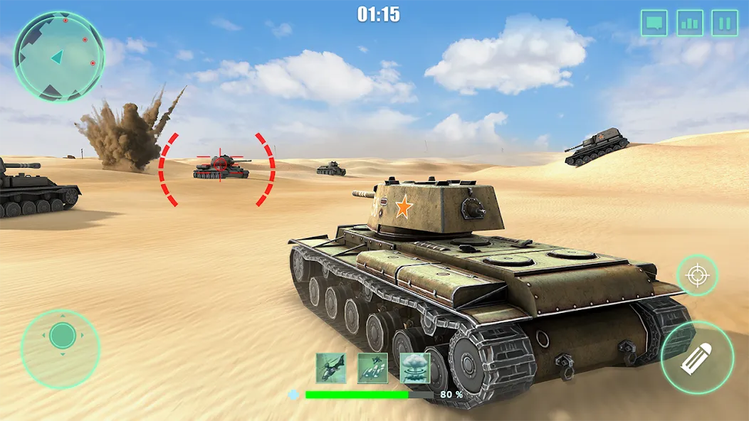 World Tanks War: Offline Games (Танковые военные машины Блиц)  [МОД Много монет] Screenshot 2