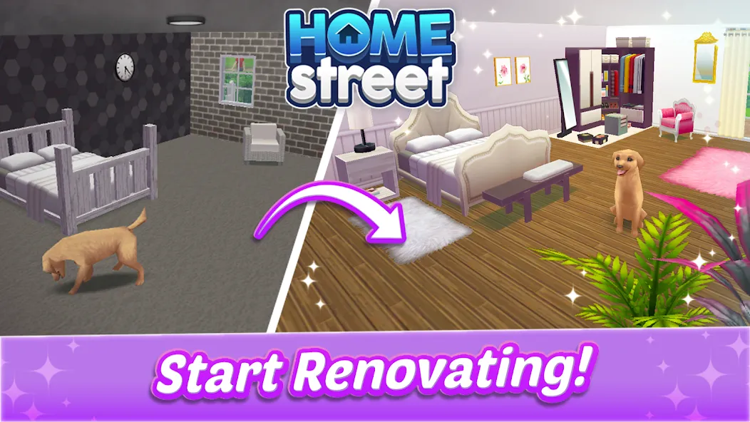 Home Street - Dream House Sim  [МОД Меню] Screenshot 2