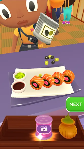 Sushi Roll 3D - Cooking ASMR (Суши Ролл 3D)  [МОД Много денег] Screenshot 3