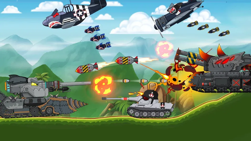 Tank Combat: War Battle (Танковый бой)  [МОД Mega Pack] Screenshot 4