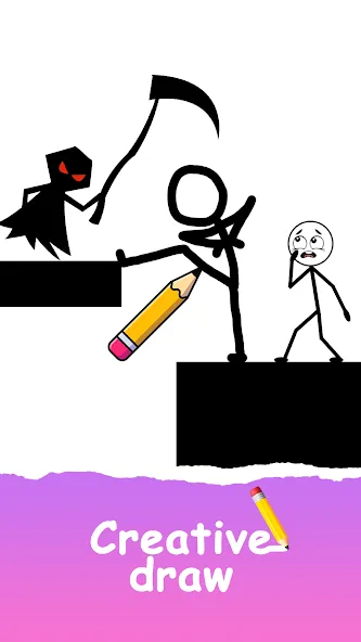 Save The Stick: Draw 2 Save (эйв Зе Стикман)  [МОД Много денег] Screenshot 1