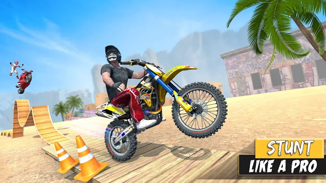 Bike Stunt Games Stunt Bike 3D (Байк стант рэмп игра Байк Джамп)  [МОД Unlocked] Screenshot 4