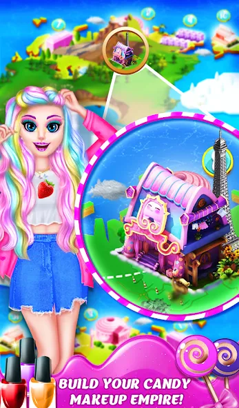 DIY Candy Makeup-Beauty Salon (ДИУАИ Мейкап)  [МОД Все открыто] Screenshot 4