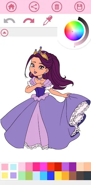 Princess Coloring Book Game  [МОД Все открыто] Screenshot 3