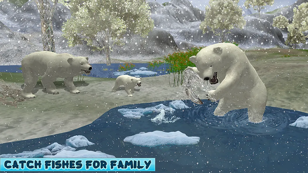 Polar Bear Family Survival  [МОД Бесконечные монеты] Screenshot 4