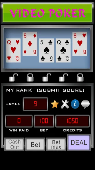 Video Poker (Видео Покер)  [МОД Unlocked] Screenshot 2