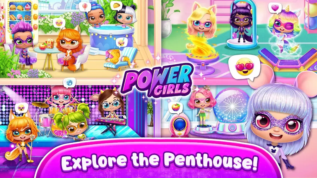 Power Girls - Fantastic Heroes  [МОД Все открыто] Screenshot 3