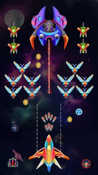 Galaxy Shooting: Alien Attack (Гэлэкси Шутинг)  [МОД Меню] Screenshot 2