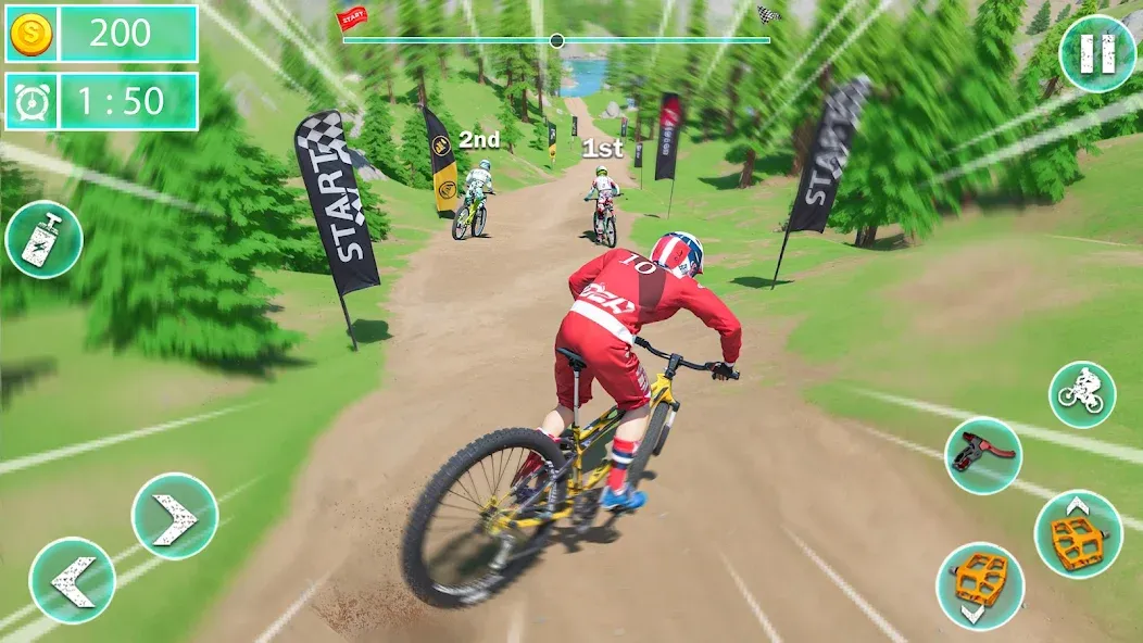 MTB Downhill: BMX Racer  [МОД Unlocked] Screenshot 4