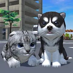 Взлом Cute Pocket Cat And Puppy 3D (Кьют Покет Кэт Энд Паппи 3Д)  [МОД Меню] - стабильная версия apk на Андроид