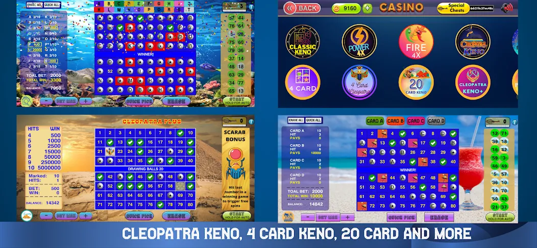 Cleopatra Keno - Keno Games (Клеопатра Кено)  [МОД Много монет] Screenshot 3