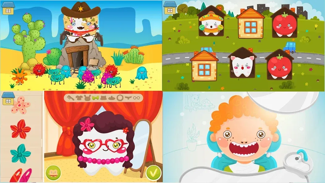 Funny Teeth kids dentist care!  [МОД Много монет] Screenshot 4