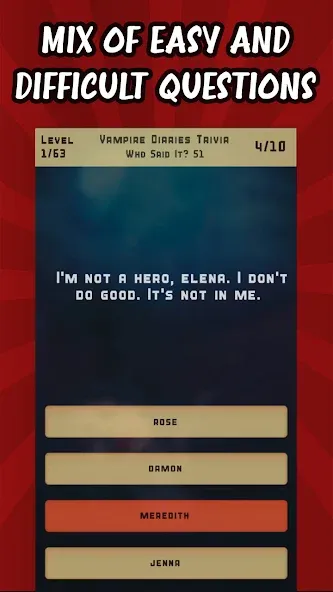 Vampire Diaries Quiz Trivia (Вампирские дневники викторина виктрия)  [МОД Unlocked] Screenshot 4