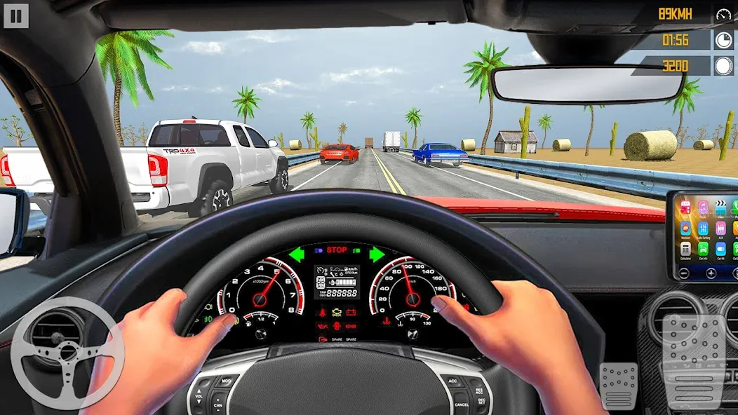 VR Traffic Racing In Car Drive (ВР Трафик Гонки на Автомобиле Вождения)  [МОД Бесконечные деньги] Screenshot 2