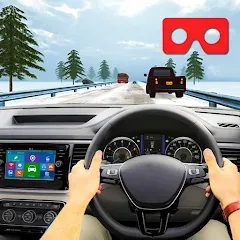 Скачать взломанную VR Traffic Racing In Car Drive (ВР Трафик Гонки на Автомобиле Вождения)  [МОД Бесконечные деньги] - последняя версия apk на Андроид