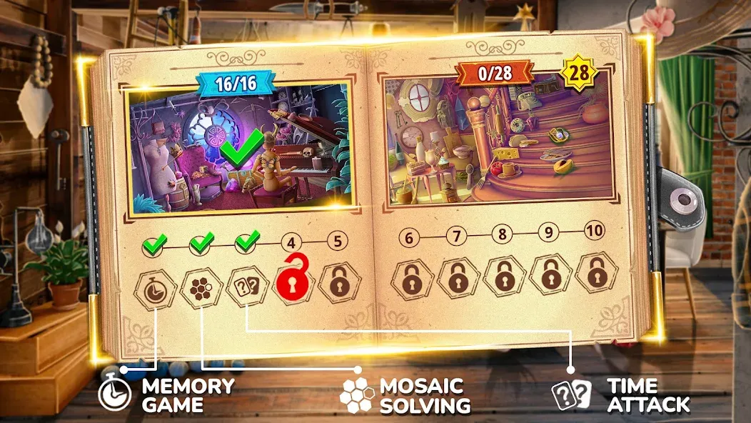 Books of Wonder Hidden Objects  [МОД Menu] Screenshot 2