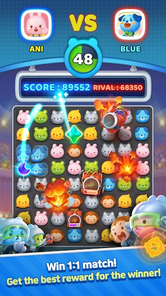 Anipang Match (Анипанг Матч)  [МОД Бесконечные монеты] Screenshot 5