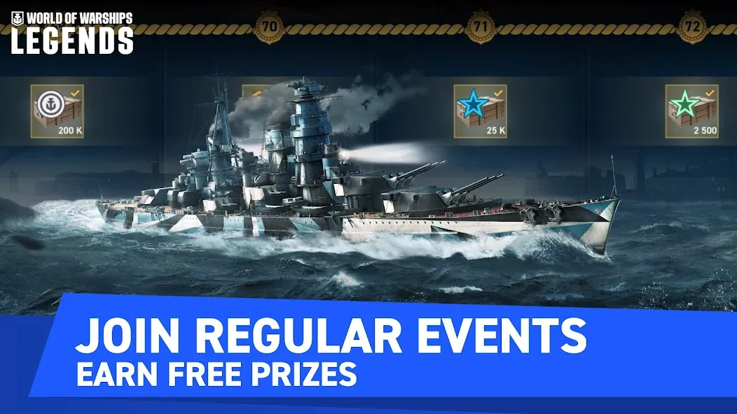 World of Warships Legends PvP (Ворлд оф Варшипс Легендс)  [МОД Unlimited Money] Screenshot 3