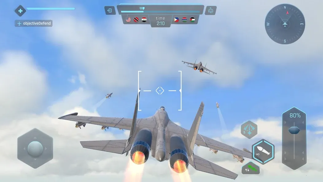 Sky Warriors: Airplane Games (Скай Ворриорс)  [МОД Бесконечные монеты] Screenshot 3