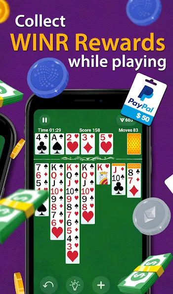 Solitaire - Make Money  [МОД Unlimited Money] Screenshot 2