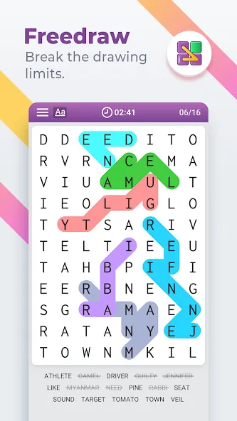 Word Search Colorful  [МОД Много денег] Screenshot 5