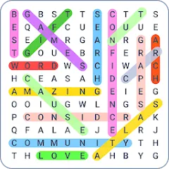 Взломанная Word Search Colorful  [МОД Много денег] - полная версия apk на Андроид