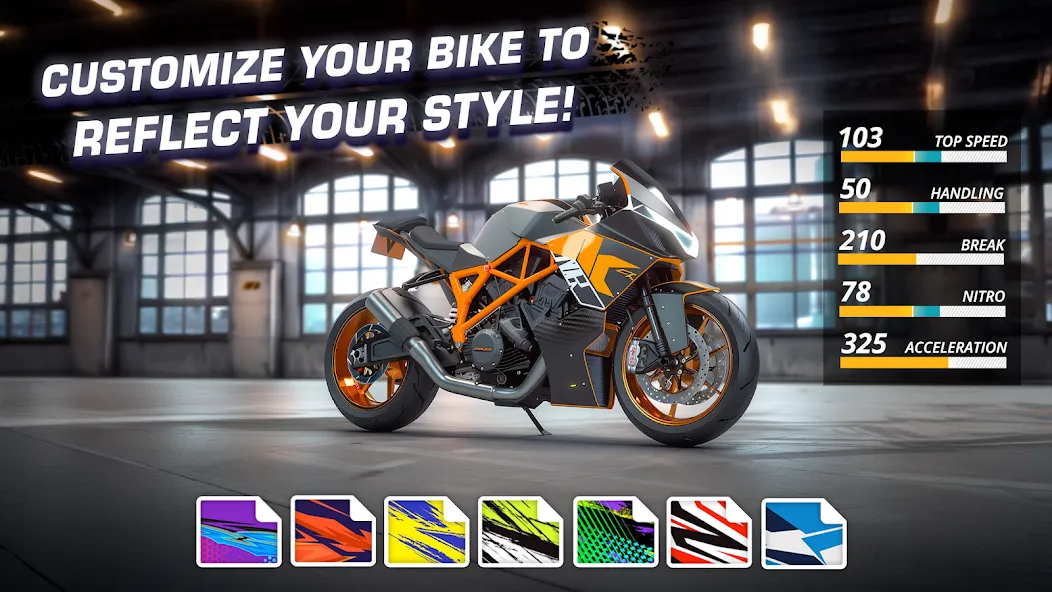 Motor Bike: Xtreme Races  [МОД Бесконечные деньги] Screenshot 4