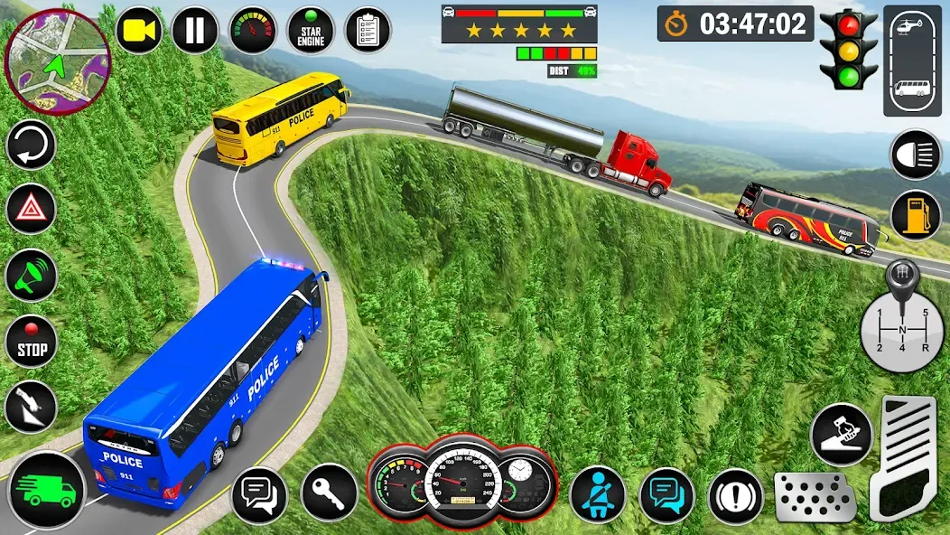 City Bus Simulator Bus Game 3D (Полицейский автобус симулятор)  [МОД Unlimited Money] Screenshot 5