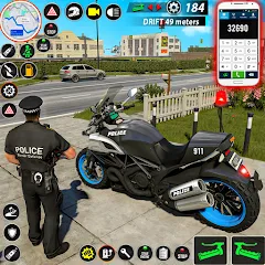 Скачать взлом Police Moto Bike Chase Crime (Полицейская мотоциклетная погоня за преступником)  [МОД Много денег] - полная версия apk на Андроид