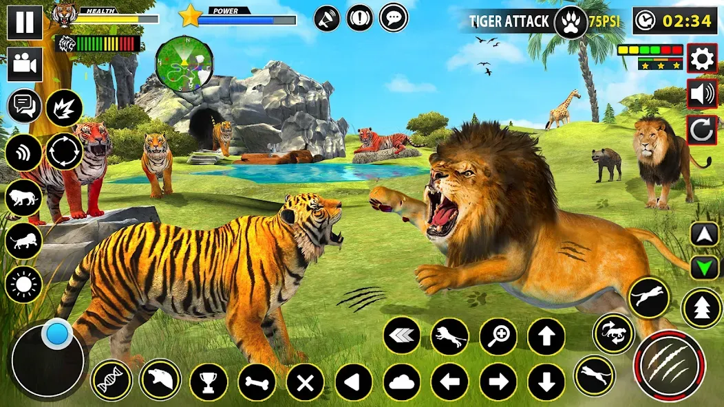 Tiger Simulator Lion games 3D (Тигровый Симулятор Игр Льва 3D)  [МОД Unlimited Money] Screenshot 5