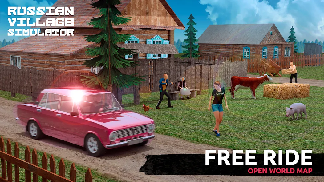 Russian Village Simulator 3D  [МОД Бесконечные монеты] Screenshot 2