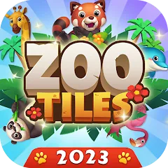 Скачать взломанную Zoo Tile - Match Puzzle Game (Зу Тайл)  [МОД Много денег] - стабильная версия apk на Андроид