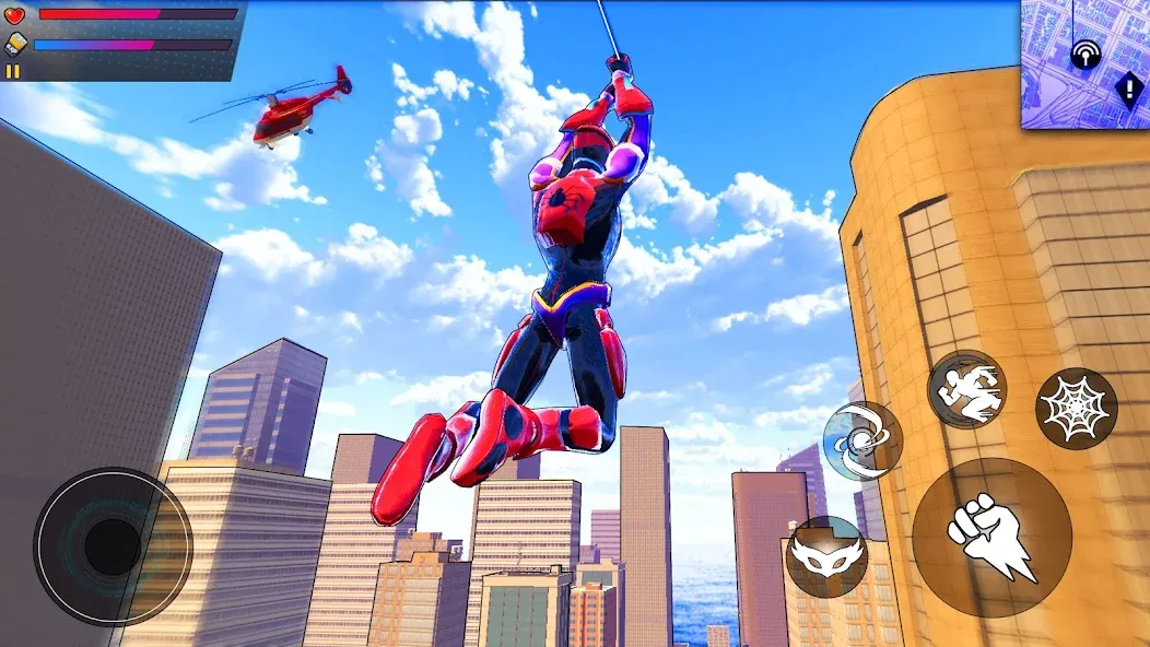 Spider Hero:Super City Hero (пайдер Хиро)  [МОД Бесконечные монеты] Screenshot 1