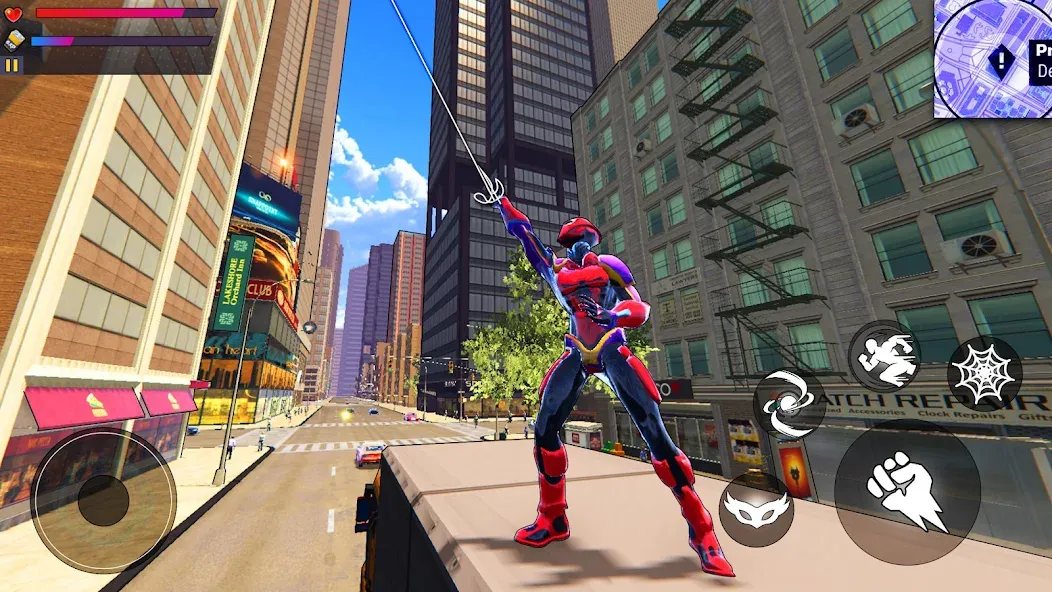 Spider Hero:Super City Hero (пайдер Хиро)  [МОД Бесконечные монеты] Screenshot 2