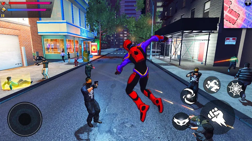 Spider Hero:Super City Hero (пайдер Хиро)  [МОД Бесконечные монеты] Screenshot 3