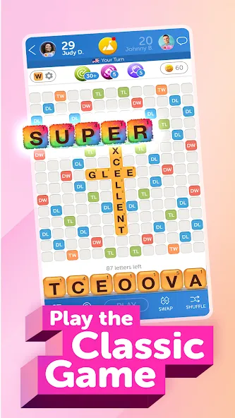 Words With Friends 2 Word Game (Вордс вит Френдс 2 Классик)  [МОД Меню] Screenshot 1