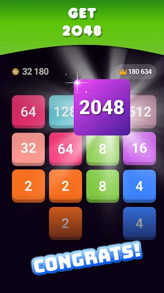 2048: Puzzle Game! Merge Block (Две тысячи сорок восемь)  [МОД Unlimited Money] Screenshot 2