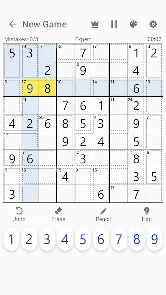 Killer Sudoku - Sudoku Puzzles  [МОД Unlocked] Screenshot 1