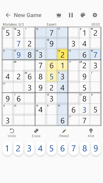 Killer Sudoku - Sudoku Puzzles  [МОД Unlocked] Screenshot 2