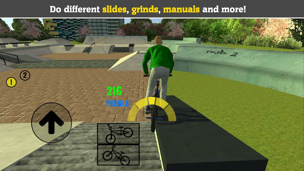 BMX FE3D 2 (БМХ ФЭ3Д 2)  [МОД Unlocked] Screenshot 1