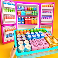 Взломанная Fill Up Fridge：Organizing Game  [МОД Бесконечные деньги] - стабильная версия apk на Андроид