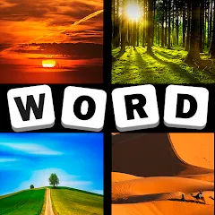 Взломанная 4 Pics 1 Word Quiz Game  [МОД Бесконечные монеты] - последняя версия apk на Андроид