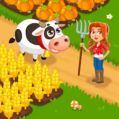 Взломанная Idle Farm Game Offline Clicker  [МОД Mega Pack] - стабильная версия apk на Андроид