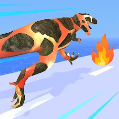 Взломанная Dino Evolution Run 3D (Дино Эволюция Ран 3Д)  [МОД Unlimited Money] - полная версия apk на Андроид