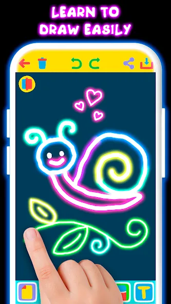 Drawing For Kids - Glow Draw  [МОД Unlimited Money] Screenshot 3