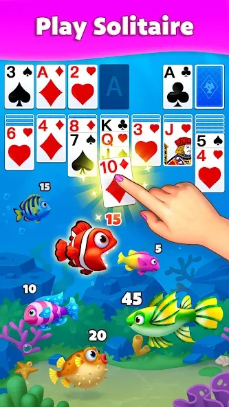 Solitaire Fish  [МОД Unlimited Money] Screenshot 1