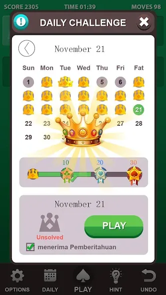 Solitaire.  [МОД Unlimited Money] Screenshot 3