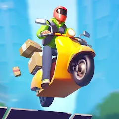 Скачать взломанную Moto City: Mad Bike Delivery (Мото Сити)  [МОД Меню] - последняя версия apk на Андроид