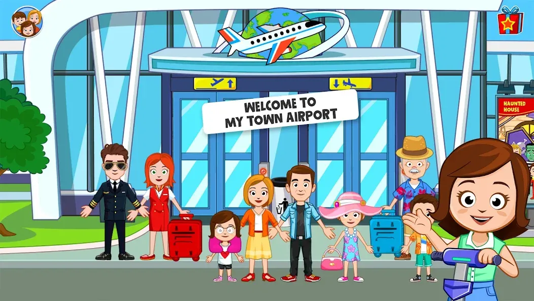 My Town Airport games for kids (Май Таун)  [МОД Mega Pack] Screenshot 1